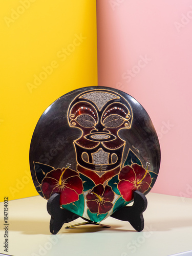 Polynesian or Maori tribal masks.