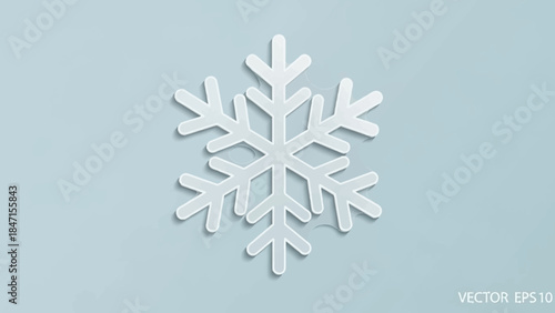 A simple white snowflake icon on a light blue background.