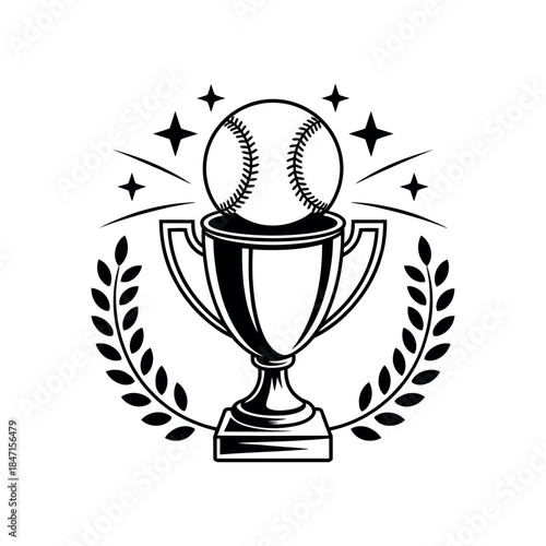 Baseball sport club emblem