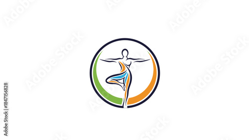 Harmony of Motion: A symbol of graceful balance and vitality, illustrating the essence of yoga and the pursuit of inner peace and physical well-being. 