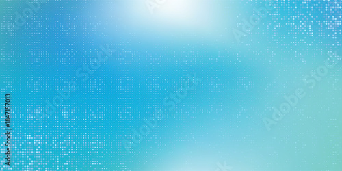 Abstract dot blue green color pattern screen led light gradient texture background. Technology big data digital concept. 3d rendering.
