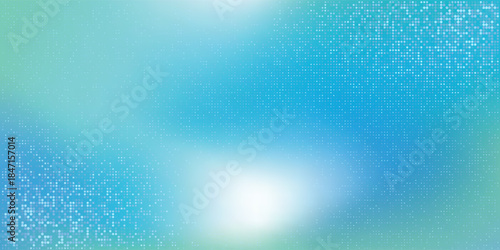 Abstract dot blue green color pattern screen led light gradient texture background. Technology big data digital concept. 3d rendering.