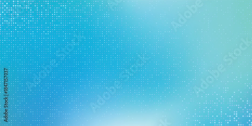 Abstract dot blue green color pattern screen led light gradient texture background. Technology big data digital concept. 3d rendering.