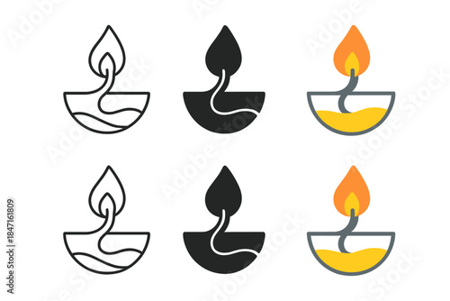 Abstract Lamp Wick Designs. Close-up of lamp wick partially submerged in oil, abstract minimal vector design, first in line style