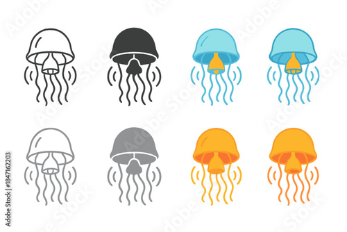 Jellyfish Design Series. Jellyfish Tide Bell, minimal marine design showing organic motion and underwater resonance, first in line