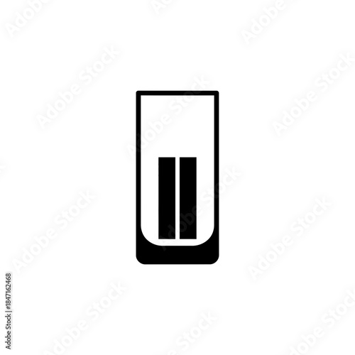 Collins glass vertical divider silhouette vector illustration