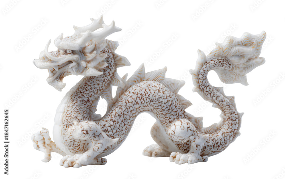 Obraz premium Miniature dragon decorative charm photographed with studio lighting for symbolic, cultural, and collectible purposes isolated on transparent background PNG