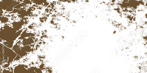 Abstract grunge texture background with isolated white background pile of brown cocoa powder and macro dry coffee ingredient