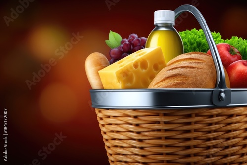 Basket of Healthy Food