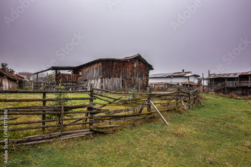 Authentic wooden houses built in the regional architectural style in Bolu.