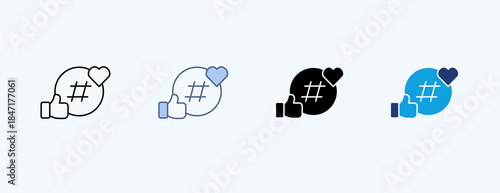 Social Media Multiple Icon Illustration Vector