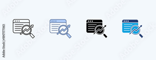 Seo Multiple Icon Illustration Vector