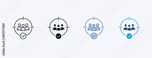 Audience Multiple Icon Illustration Vector