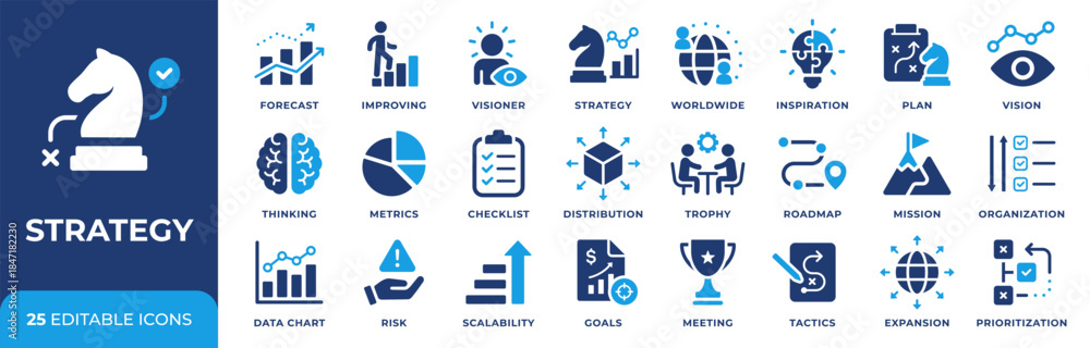 Photography Strategy icon set
