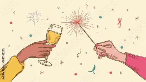 Festividades, fiestas de fin de año y año nuevo.