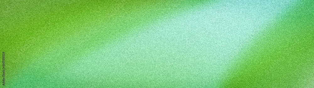 Fototapeta premium Fresh wide background with a grainy texture and vibrant gradients of green, lime, and light blue. A bright blurred 4K backdrop for eco-friendly and organic design