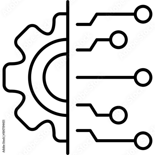 Deep Learning Outline Icon