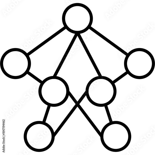 Neural Network Outline Icon