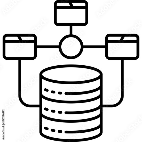 Data Model Outline Icon