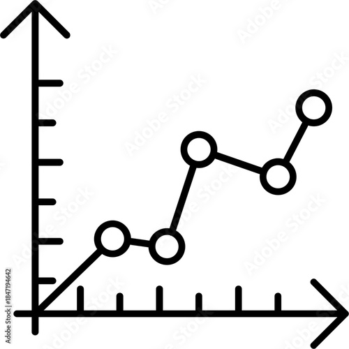 Correlation Graph Outline Icon