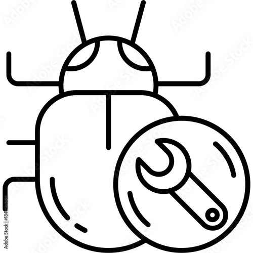 Fix Bug Outine Icon