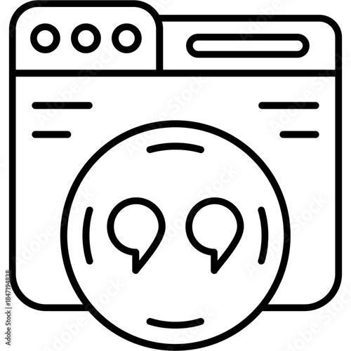 Quotation Marks Outine Icon