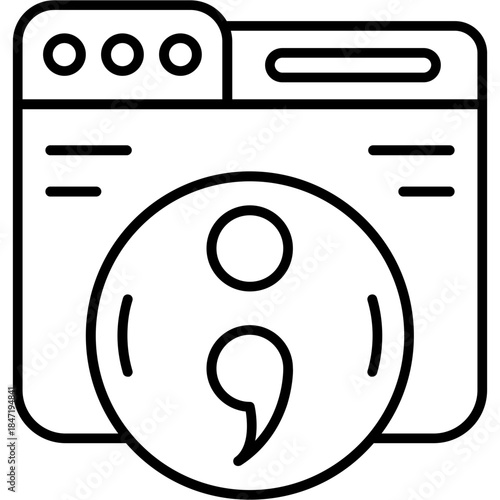 Semicolon Outine Icon