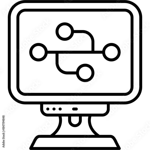 Version Control Outine Icon