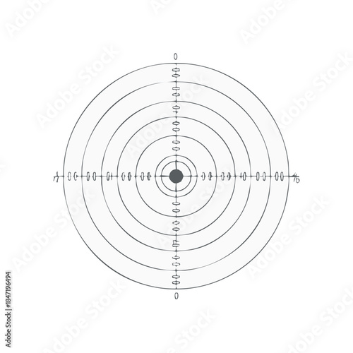 Precision Target with Bulls Eye Center for Accuracy and Skill Assessment