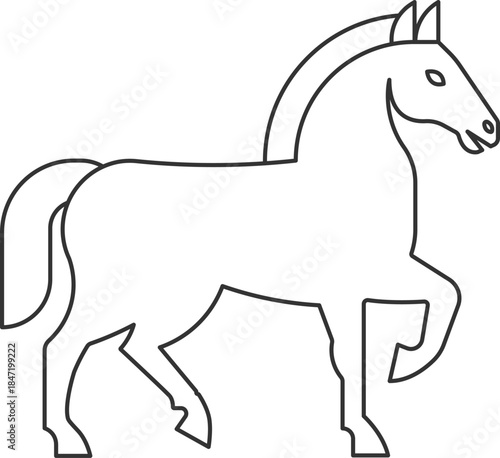 Horse icon. Animal symbol modern, simple, vector, icon for website design, mobile app, ui. Vector Illustration