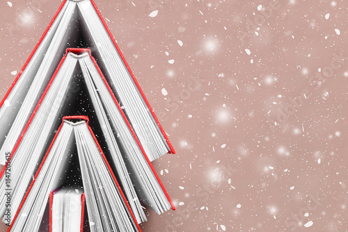 Blank books on color backgr...