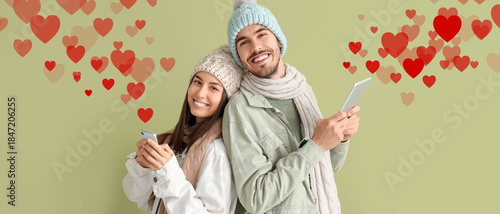 Loving couple in winter clo...