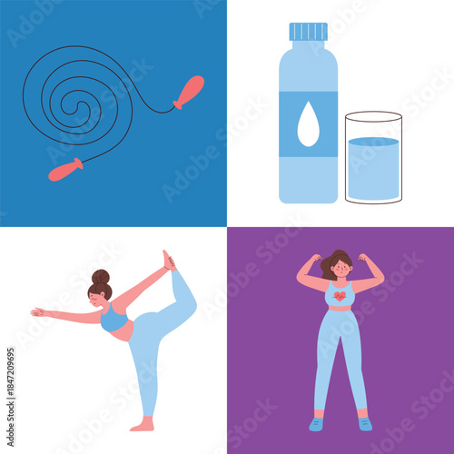 set of cosmetic products