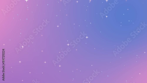 파스텔톤 보라빛 하늘에 반짝이는 별빛