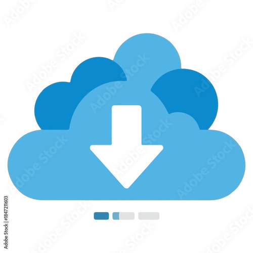 Cloud Download Icon Stock Image