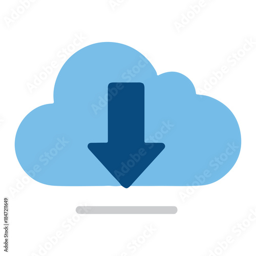 Cloud Download Icon Stock Image