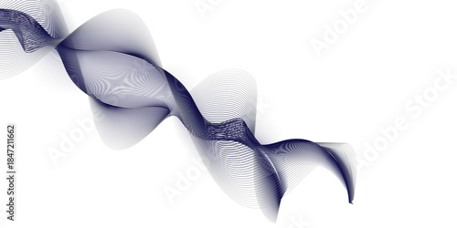 Dark blue wavy lines on a white background, a calm and dynamic abstract artwork featuring flowing energy and geometric precision for design and technology projects.