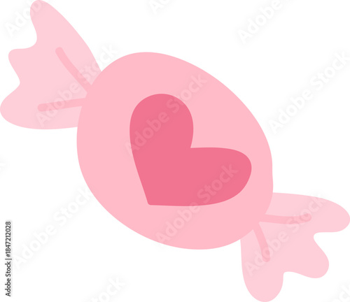 Candy Heart Wrapped Confection Cartoon