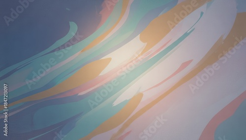 Abstract Pastel Swirls With Soft Golden Light And Gentle Shadows Creating A Dreamy Blurred Effect