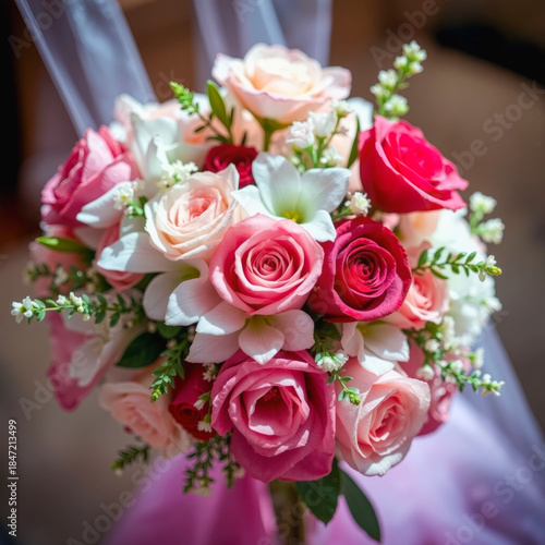 AI-generated image of a beautiful wedding flower arrangement