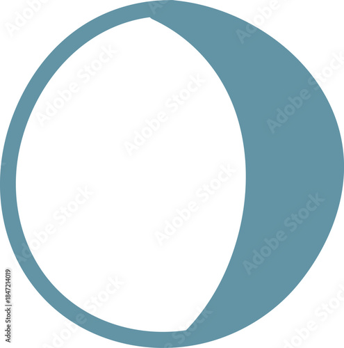 Moon Waning Crescent Minimal Line