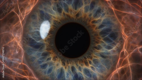 Wallpaper Mural Macro view of the human iris with intricate vascular network, symbolizing sight and perception Torontodigital.ca