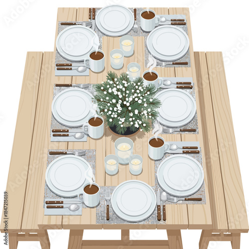 Elegant dinner table setup for a summer gathering with floral centerpiece and coordinated dishware