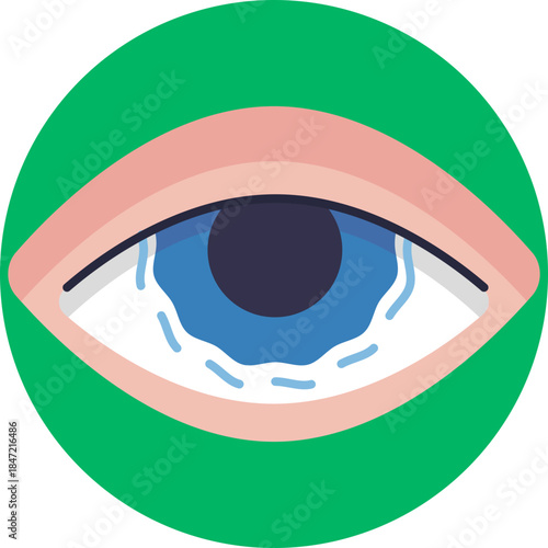Blurred vision – Represents difficulty seeing clearly, a common symptom of high or fluctuating blood sugar levels in people with diabetes.