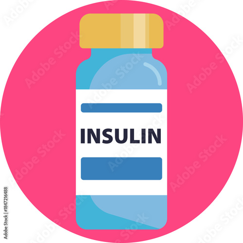 Represents insulin administration used to regulate blood sugar levels in people with diabetes.