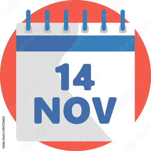 Calendar-style icon highlighting November 14, representing World Diabetes Day and global awareness for diabetes.