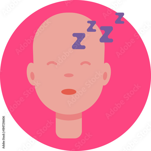 Represents fatigue or drowsiness, a common symptom of high or low blood sugar levels in people with diabetes.