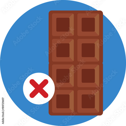 Represents sugary or high-carbohydrate sweets that can raise blood glucose levels and should be consumed in moderation by people with diabetes.