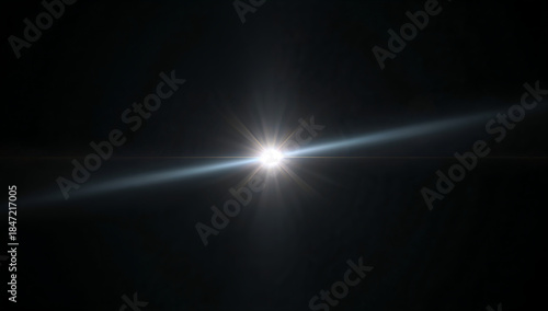 Bright Starburst Effect on Dark Background