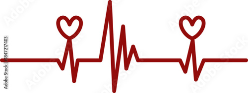 Heartbeat Love Line Pulse Drawing